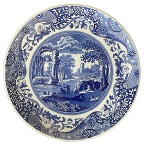 Vintage Spode England "Italian" Pattern Large 11.5" Cake Plate Earthenware